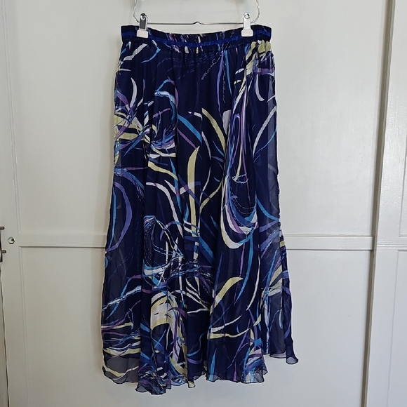 Afibi Dresses & Skirts - Multicolor Blue Maxi Skirt